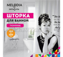 Шторка для ванной комнаты 180x200 "Одри Хепберн" Melodia Della Vita MZ-54
