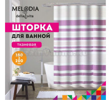 Шторка для ванной комнаты 180х200см "Лиловые полоски" MZ-175 Melodia della vita