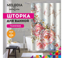Шторка для ванной комнаты 180x200 "Цветочное настроение" Melodia Della Vita MZ-139