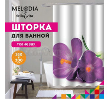 Шторка для ванной комнаты 180x200 " Нежные крокусы" Melodia Della Vita MZ-142