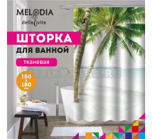 Шторка для ванной комнаты 180x180 "Пальмы" Melodia Della Vita MZ-59