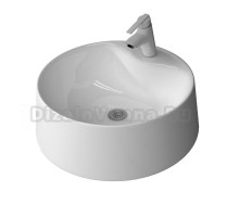 Накладная раковина Stella Polar Сириус 44 глянцевая белая, круглая