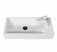 Раковина маленькая в туалет Stella Polar Серенада SP-00000887 40 глянцевая белая, прямоугольная