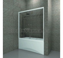 Шторка на ванну Triton Ультра 170 профиль глянцевый белый