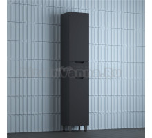 Шкаф-пенал для ванной Style Line Остин 36 напольный, графит эмаль plus