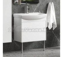 Тумба с раковиной Belux Клермонт Н 70-02 напольная, 2 ящика, белая