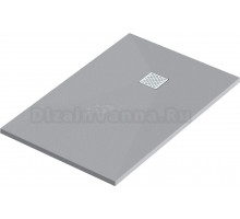 Поддон для душа Good Door Essentia 100x80, серый, с сифоном