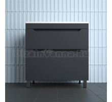 Тумба под раковину без столешницы Style Line Остин 80 напольная, графит эмаль plus
