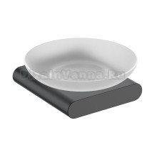 Мыльница Timo Luiro 18421/03 настенная, стеклянная, черная