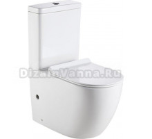 Унитаз-компакт напольный Logan L1C бачок L1T, с микролифтом, глянцевый белый