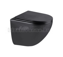 Унитаз подвесной AZUMA Primavera AZU-093T-UR3-GB матовый черный