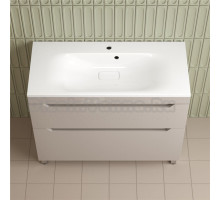 Тумба с раковиной Style Line Остин 100 напольная, крем эмаль plus, раковина Фортуна 100 белая