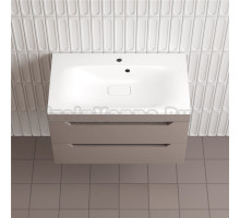 Тумба с раковиной Style Line Остин 80 подвесная, тауп темный эмаль plus, раковина Фортуна 80 белая