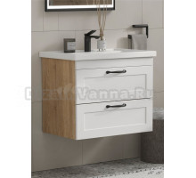 Тумба с раковиной EQUIL Lago 70.2Y подвесная, белый софт, дуб сонома