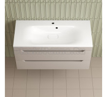 Тумба с раковиной Style Line Остин 100 подвесная, крем эмаль plus, раковина Фортуна 100 белая