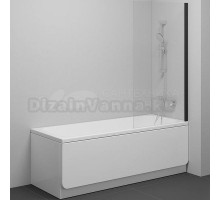 Шторка на ванну Ravak Nexty NVS1-80 профиль черный, прозрачное стекло Transparent