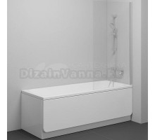 Шторка на ванну Ravak Nexty NVS1-80 профиль сатин, прозрачное стекло Transparent