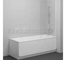 Шторка на ванну Ravak Nexty NVS1-80 профиль белый, прозрачное стекло Transparent