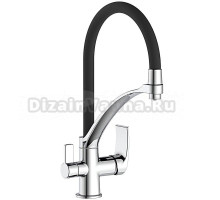Смеситель для кухни Frap H69 F4369 черный, хром