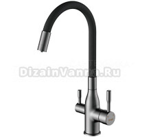 Смеситель для кухни Frap H69 F4396-15 оружейная сталь