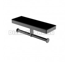Держатель для туалетной бумаги Black&White Gravity 9622GM двойной, оружейная сталь