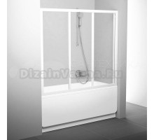 Шторка на ванну Ravak Supernova AVDP3-170 профиль белый, прозрачное стекло Transparent