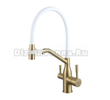 Смеситель для кухни Frap F4397-3 золотой сатин
