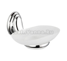 Мыльница Frap 15 F1502 настенная, стеклянная, хром