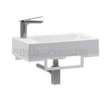 Консоль с раковиной Belux Темпо 50 R подвесная, цвет консоли белый, сифон квадратный, хром