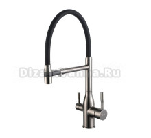 Смеситель для кухни Frap F4398-9 оружейная сталь