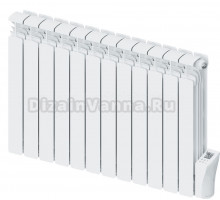 Алюминиевый маслонаполненный электрический радиатор Alum ON-e 5020-12 (цвет Белый), мощность 2000 Вт