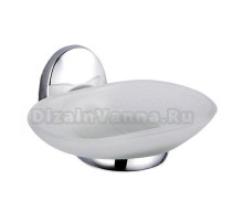 Мыльница Frap 16 F1602 настенная, стеклянная, хром