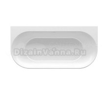 Акриловая ванна Ravak Freedom 165x80 см, пристенная, белая, с каркасом, со сливом-переливом, фурнитура белая