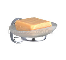 Мыльница Frap 19 F1902 настенная, стеклянная, хром