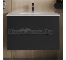 Тумба с раковиной Orange Line 70 черный матовый