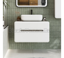 Тумба с раковиной Art&Max Genova 80 подвесная, 2 ящика, бетон бромо