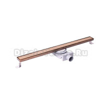 Душевой трап (лоток) Plumberia Selection PSL Linear 6x60 60 см, решетка бронза, с сифоном, под плитку