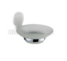 Мыльница Frap 33 F3302 настенная, стеклянная, черная, белая, хром