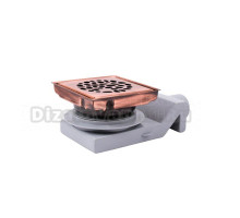 Душевой трап Plumberia Selection PS Stones PSS13RM 13x13, в пол, медь, с сифоном