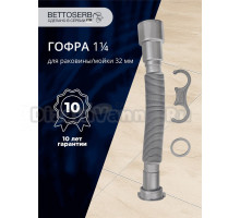 Гофра BETTOSERB 125381 32 мм, полипропилен, серая