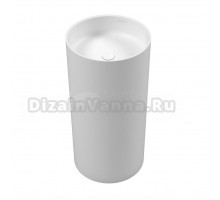 Раковина напольная WHITECROSS Altar 0737.043043.200S 43 матовая белая, круглая, моноблок, искусственная камень