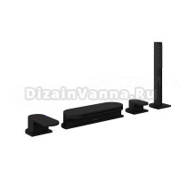 Смеситель на борт ванны Ravak Chrome CR 025.20BL С ВНУТРЕННЕЙ ЧАСТЬЮ, матовый черный