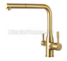 Смеситель для кухни Frap F4396-33 золотой сатин