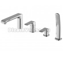 Смеситель на борт ванны Ravak Flat FL 026.00 С ВНУТРЕННЕЙ ЧАСТЬЮ, хром