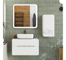 Мебель для ванной комнаты Art&Max Genova 80 подвесная, 2 ящика, бетон хафит