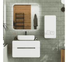 Мебель для ванной комнаты Art&Max Genova 80 подвесная, 2 ящика, бетон лофт натуральный