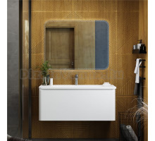 Мебель для ванной комнаты Art&Max Sanremo 100 подвесная, 1 ящик, белая глянцевая