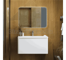 Мебель для ванной комнаты Art&Max Sanremo 80 подвесная, 1 ящик, белая глянцевая