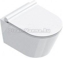 Унитаз подвесной Catalano Zero 50х35, белый глянцевый, тонкое сиденье, с микролифтом
