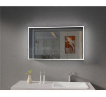 Зеркальный шкаф Esbano ES-3812D 120х70см для ванной с инфракрасным выключателем, с подогревом большой дверки, с крючком для фена, с LED-подсветкой корпуса и внутренней подсветкой двух отделов